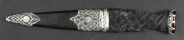 Appraisal: Scottish dagger sterling silver carved ebony topaz in a case