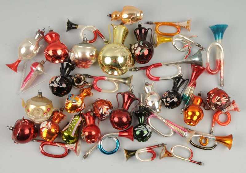 Appraisal: Lot of Glass Christmas Ornaments Description Over pieces of mostly