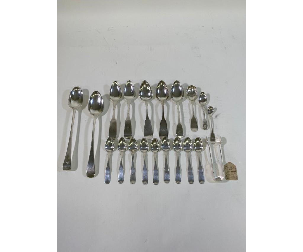 Appraisal: Miscellaneous coin silver spoons of various makers together with hallmarked