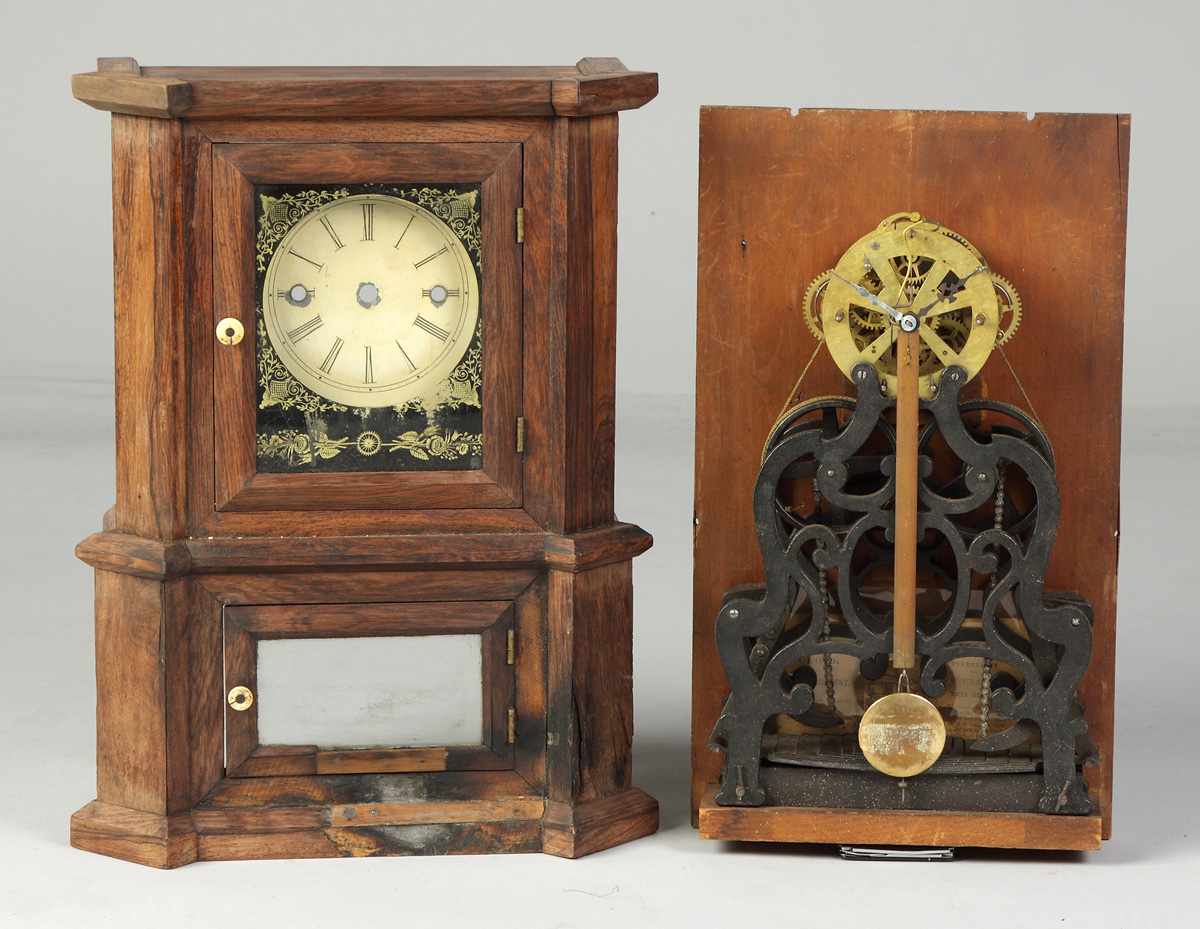 Appraisal: Retail by J J Beals Boston MA Shelf Clock Rosewood