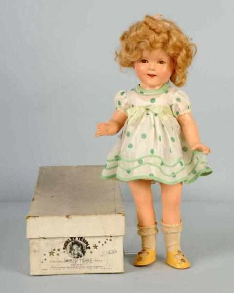 Appraisal: Boxed Ideal Composition Shirley Temple Description Original mohair wig hair