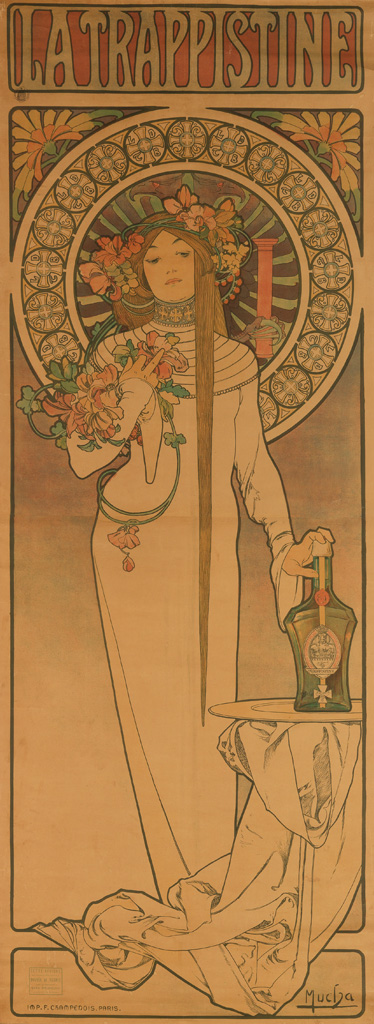 Appraisal: ALPHONSE MUCHA - LA TRAPPISTINE x inches x cm F