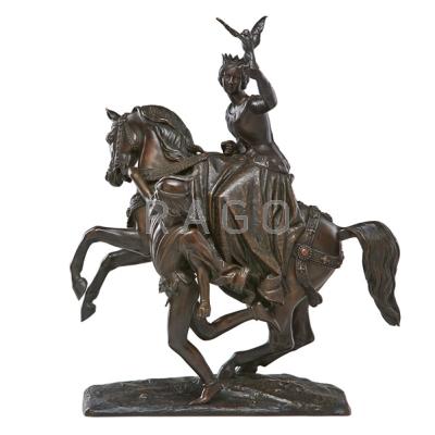 Appraisal: JEAN-AUGUSTE BARRE French - Bronze sculpture of Mary of Burgundy