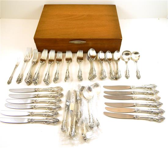 Appraisal: STERLING seventy-four pieces flatware all but one Towle El Grandee