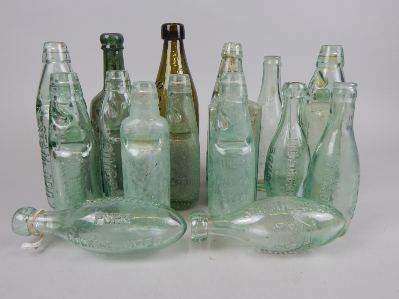 Appraisal: A collection of Lincolnshire related mineral bottles to include manufacturers