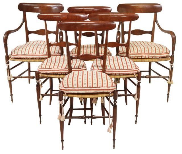 Appraisal: lot of Italian Chiavari chairs Botti Gandolfo th c having