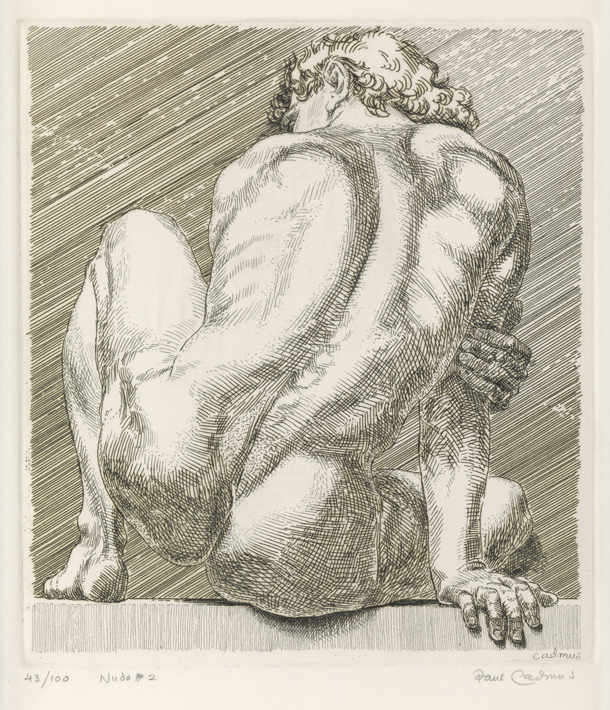 Appraisal: PAUL CADMUS Nudo Etching on cream wove paper x mm