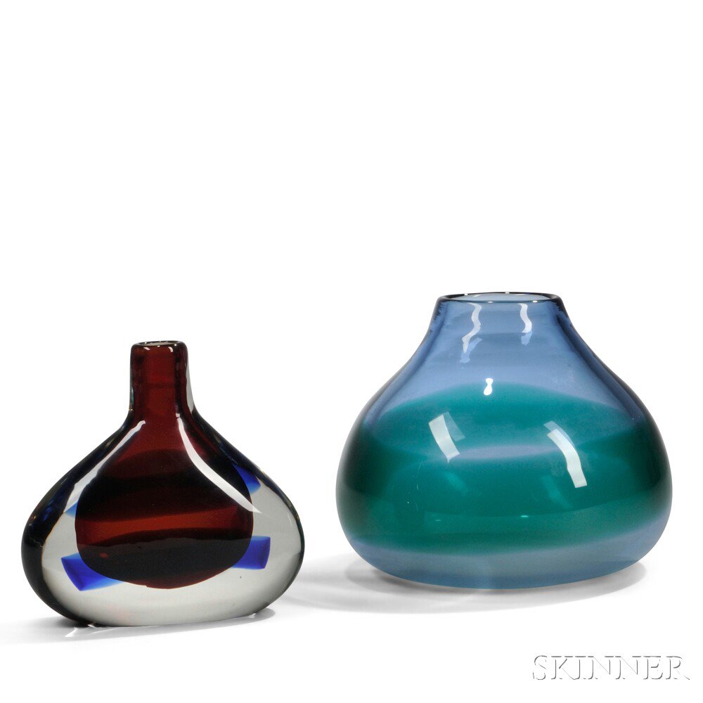 Appraisal: Two Vases by Luciano Gaspari - for Salviati Art glass