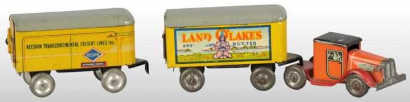 Appraisal: Lindstrom Land O' Lakes Butter Trailer Truck Toy Description All