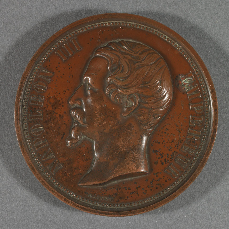 Appraisal: Napoleon III Copper Medal Pont Napoleon A Bovy L Merley