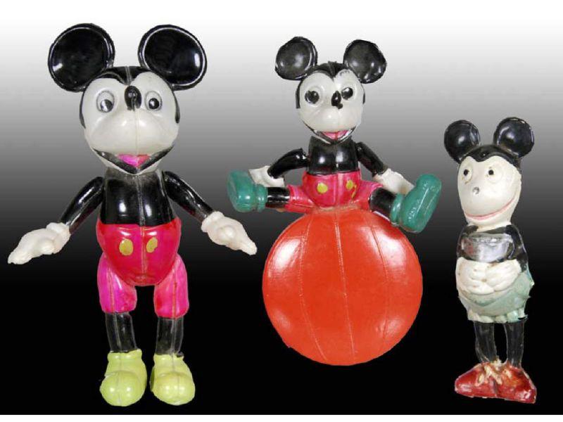 Appraisal: Lot of Walt Disney Celluloid Baby Rattle Toys Description Range