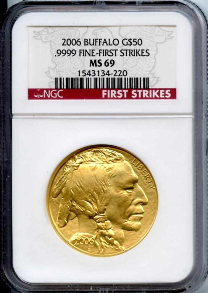 Appraisal: American Buffalo oz fine MS First Strike NGC A near