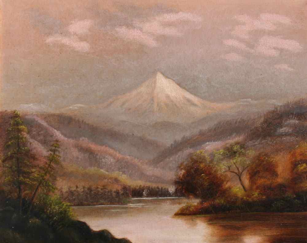 Appraisal: TH CENTURY OIL ON CANVAS OF MOUNT HOOD IN THE