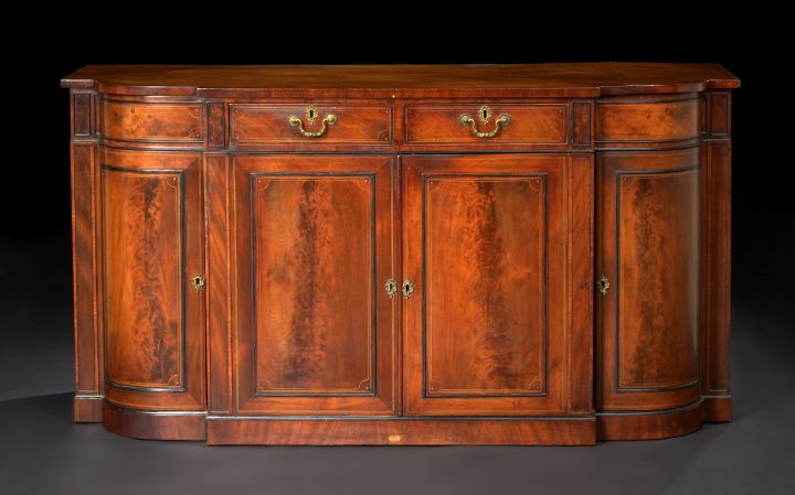 Appraisal: George III Mahogany Credenza first quarter th century the bowed