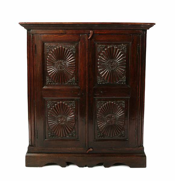 Appraisal: A Portuguese Baroque style cabinet height in width in depth