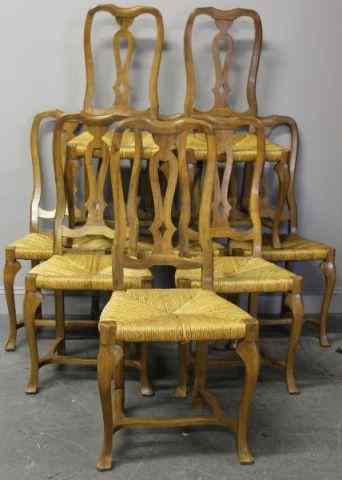 Appraisal: Set of French Country Style Cane Seat Chairs A nice