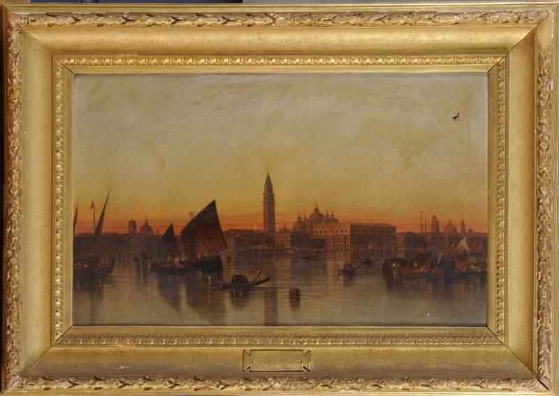 Appraisal: ATTRIBUTED TO JOHN ROLLIN TILTON VENICE Oil on canvas unsigned