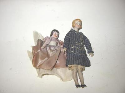 Appraisal: A bisque head dolls house doll with painted face and