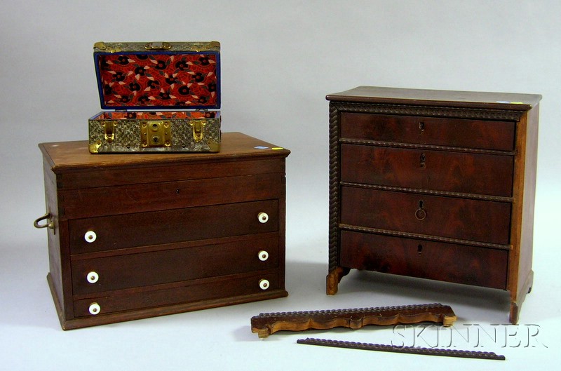 Appraisal: Two Small Wooden Chests of Drawers and an Art Deco