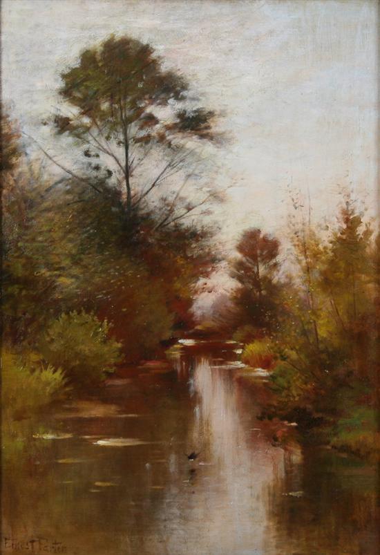 Appraisal: ERNEST PARTON American - CREEK IN AUTUMN signed lower left