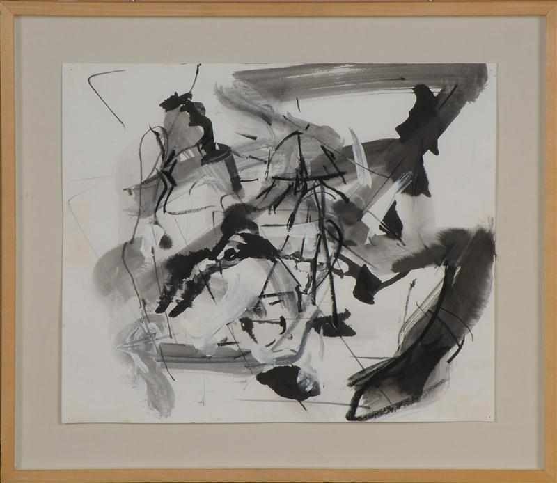 Appraisal: HARRY KRAMER - UNTITLED Mixed media on paper Provenance Property