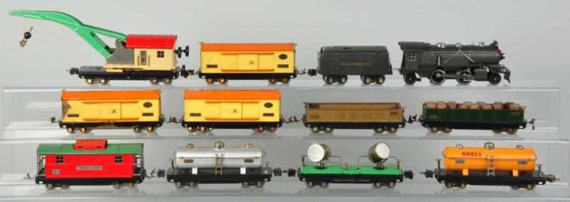 Appraisal: Lionel O-Gauge No Freight Train Set Pre-war Includes no steam-type