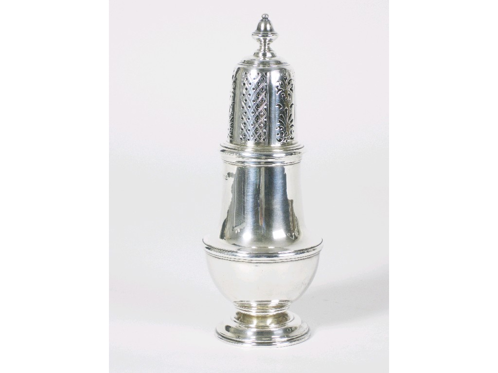 Appraisal: A George V Sugar Caster of urn shape London maker