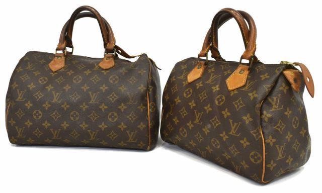 Appraisal: lot of Louis Vuitton Speedy handbags each in brown and