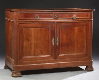 Appraisal: French Louis Philippe Style Carved Cherry Sideboar French Louis Philippe