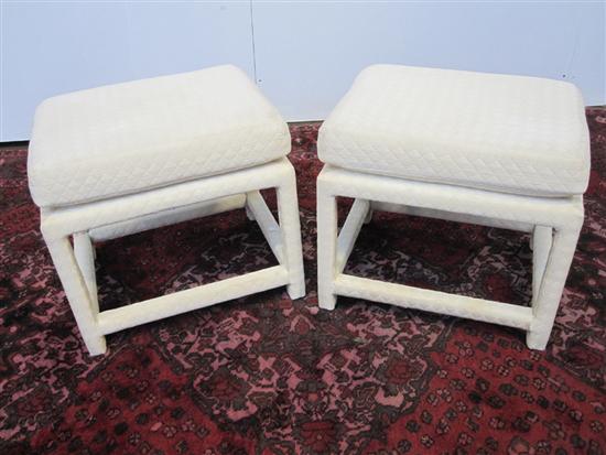 Appraisal: PAIR OF BENCHES A pair of th C modern benches