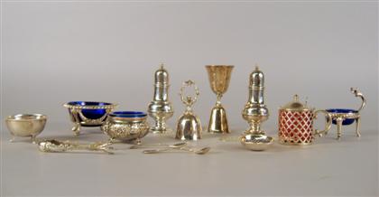 Appraisal: Assorted American sterling silver table articles Comprising a mustard pot