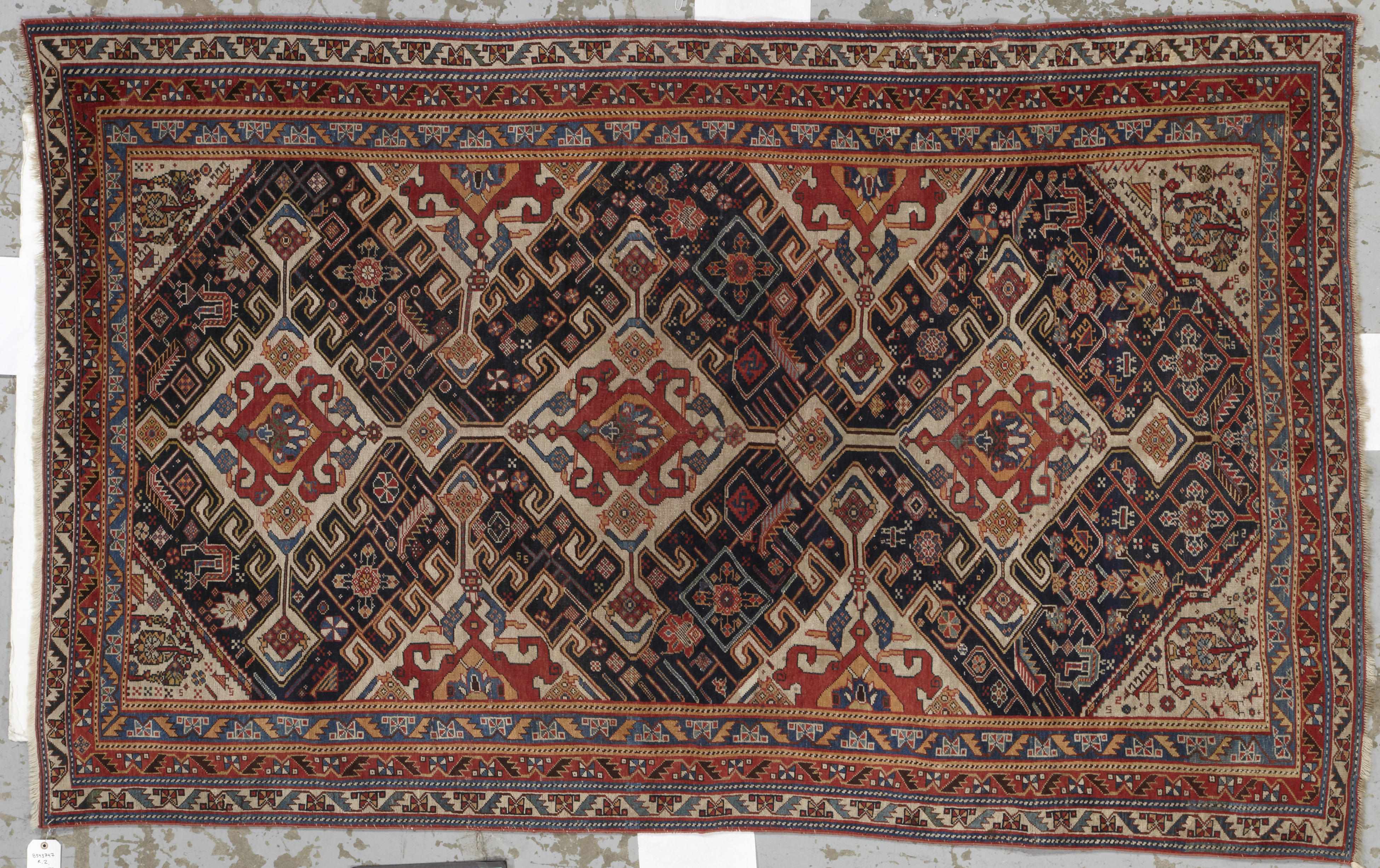 Appraisal: A S W Persian rug South Central Persiacirca size approximately