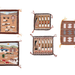 Appraisal: Collection of Navajo Miniature Pictorial Samplers th century lot of