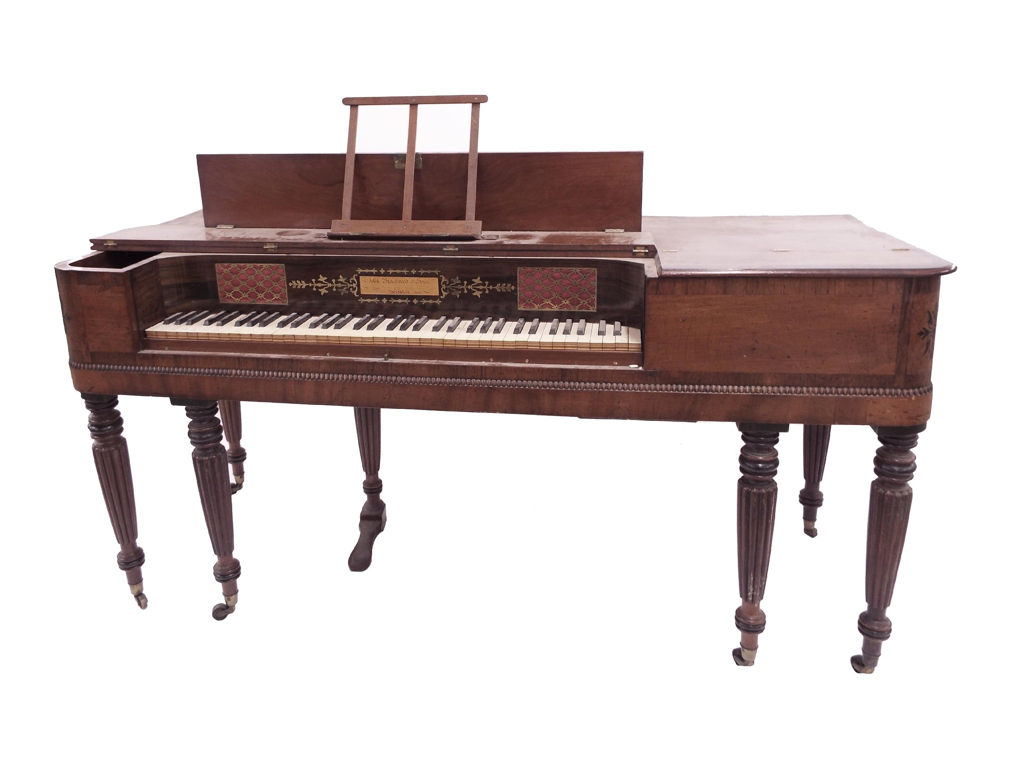 Appraisal: Square piano by John Broadwood Sons London the case of