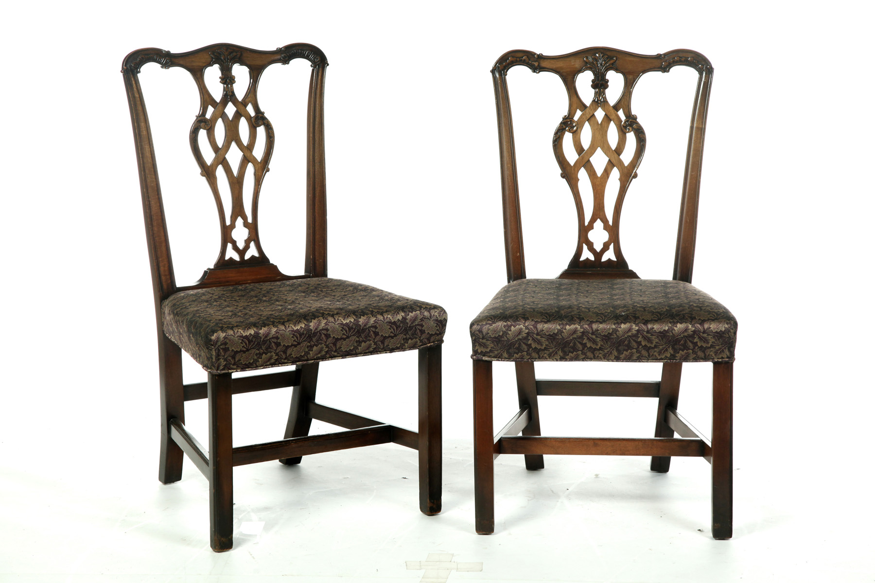 Appraisal: EIGHT CHIPPENDALE-STYLE SIDE CHAIRS American th quarter- th century Mahogany