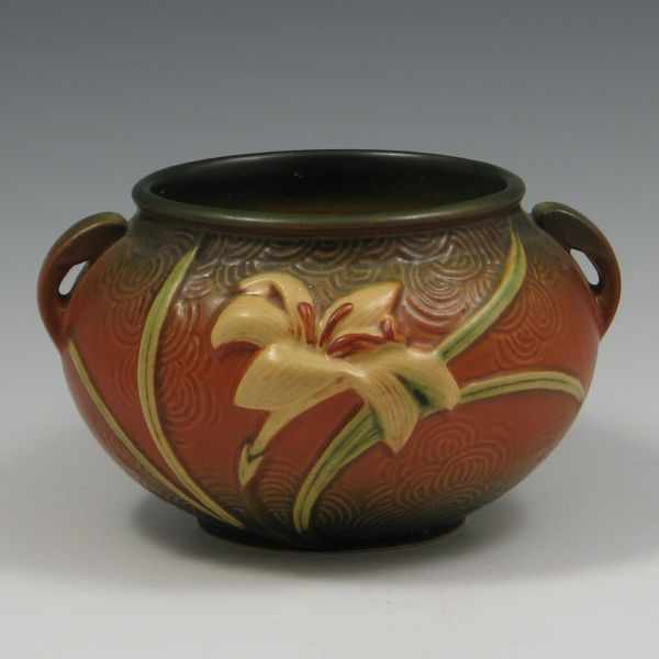 Appraisal: Roseville Zephyr Lily Jardiniere marked raised relief Roseville USA -