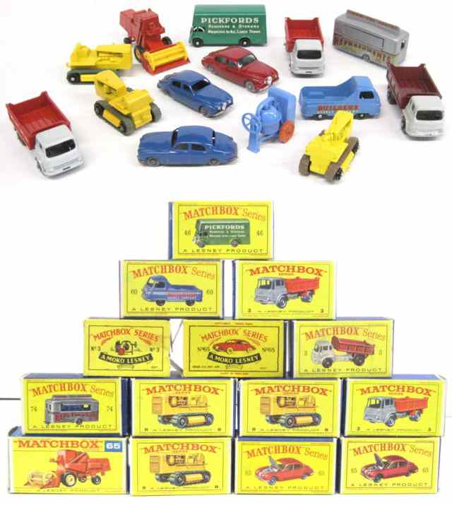 Appraisal: FOURTEEN MATCHBOX TOY VEHICLES including numbers Cement Mixer 's Bedford