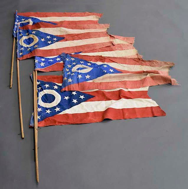 Appraisal: IOOF State of Ohio Parade Flags IOOF State of Ohio