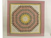 Appraisal: QUILT PANEL - Large single starburst patchwork panel signed in