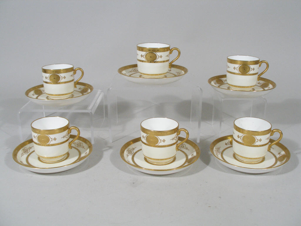 Appraisal: Set of Six Mintons for Tiffany Co Demitasse set of