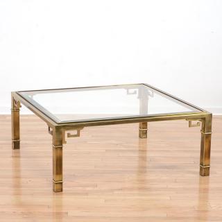 Appraisal: Mastercraft brass Chinese style coffee table Mastercraft brass Chinese style