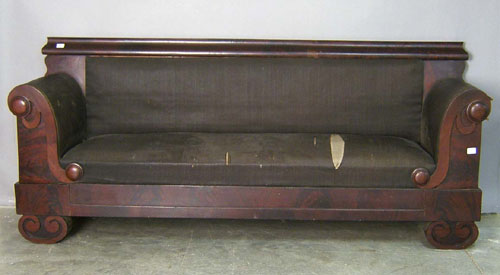 Appraisal: Empire mahogany sofa th c