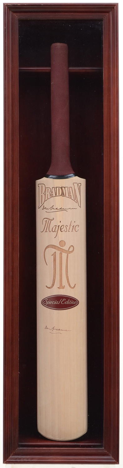 Appraisal: DON BRADMAN 'MAJESTIC' CRICKET BAT IN DISPLAY CASE WITH SIGNATURE