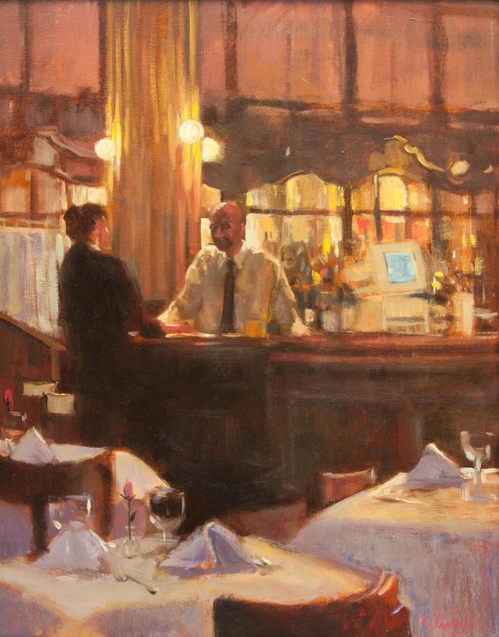 Appraisal: NANCY TANKERSLEY AMERICAN TH ST CENTURY AFTERNOON BREAK Oil on