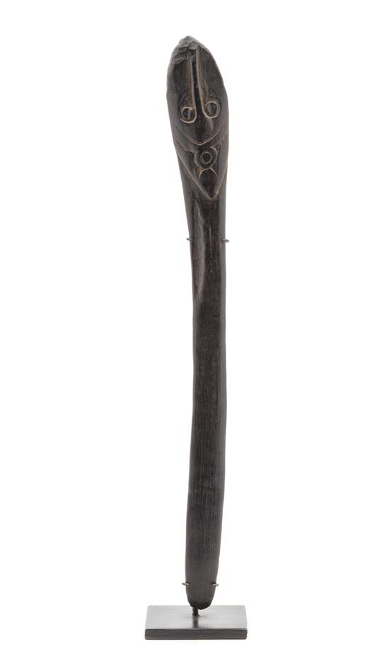 Appraisal: Sale Lot An Oceanic Carved Palm Wood Spatula likely trobriand