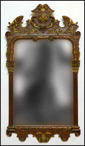 Appraisal: ROCOCO STYLE PARCEL GILT MAHOGANY MIRROR '' x '' Condition