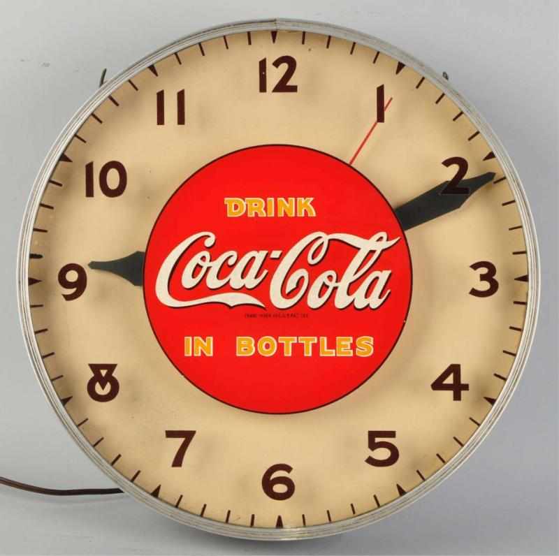 Appraisal: Early Coca-Cola Electric Clock s Nice display example that is