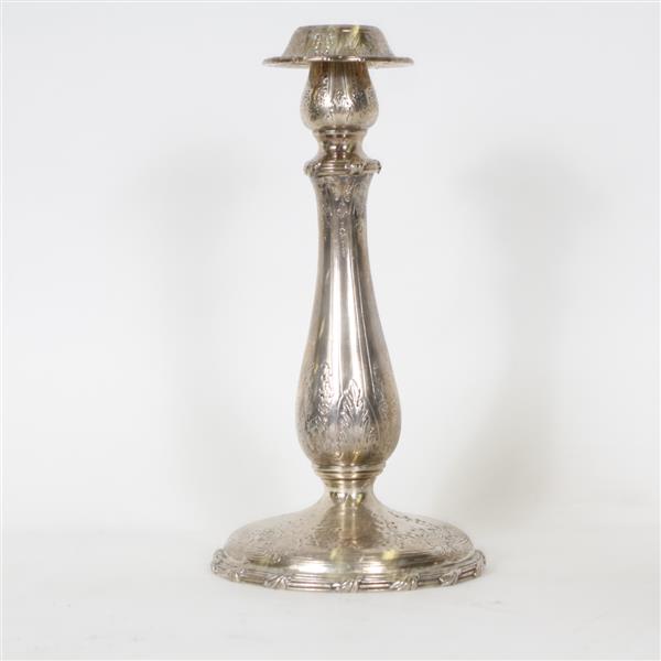 Appraisal: Lebkuecher Son Sterling Silver American Victorian weighted candle stick with