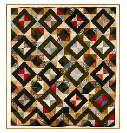 Appraisal: Pieced quilt berks county circa Variously printed and solid patches