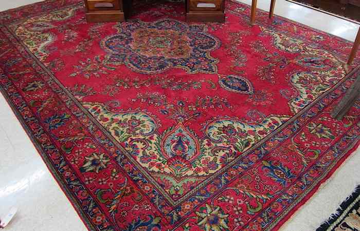 Appraisal: SIGNED PERSIAN TABRIZ CARPET East Azerbaijan Province Northwestern Iran floral